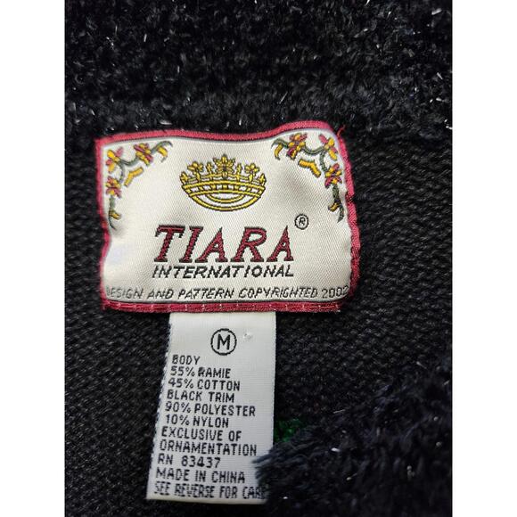 Tiara International size Medium Womens Christmas Sweater Snowmen - Picture 4 of 5